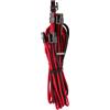 Corsair Premium Sleeved PCIe Dual-Kabel, (Gen 4) - rosso/nero