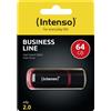 INTENSO Pendrive Intenso Business Line 64 GB USB 2.0 nero rosso
