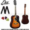 EKO Ranger XII VR Honey Burst Chitarra Acustica 12 Corde Amplificata + Accesori