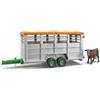Bruder Rimorchio Trasporto Bestiame con 1 Mucca 02227