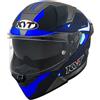 Kyt Casco Moto Integrale KYT R2R LED Opaco Nero Blu