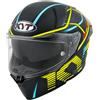 Kyt Casco Moto Integrale KYT R2R CONCEPT Opaco Nero Giallo