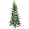 Vacchetti Giuseppe Albero di Natale Monte Rosa artificiale slim verde 625 rami con supporto in metallo alto 120cm