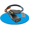 Sonero® 4K HDMI portsaver adapter, alta velocità premium, connettore da HDMI A, contatti dorati, doppia schermatura, guaina in PVC, 0,15 m