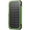 Ausla Banca di energia solare Banca di alimentazione portatile Caricabatterie Power Bank Accumulatore di energia Banca di alimentazione mobile doppia USB Custodia per banca di potere(verde)