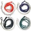 Pferdelinis Guinzagli per cavalli Catena per cavalli | Guida sicura con catena in ferro e maniglia in nylon | Guinzaglio adatto per cani stallone pony asino | Lunghezza 2,10 m (Blu+Rosso+Verde+Nero)