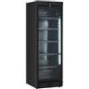 Ristoattrezzature Frigo vetrina bibite refrigerata 1 anta in vetro +0 +10 °C nera 390 lt 595x655x1830h mm