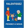 Aua Signaletique Pannello Preforato con Angoli Arrotondati in Pvc Slow Think About Us Family, 300 Mm X 420 Mm