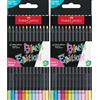 Faber-Castell 116410 - Matite colorate Black Edition, colori neon e pastello, confezione da 24 matite