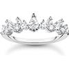 THOMAS SABO Anello da donna con cristalli di ghiaccio, 48, Argento sterling, Zirconia cubica