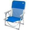 AKTIVE 62605 - Sedia da spiaggia pieghevole fissa in alluminio, 55 x 34 x 71 cm, con maniglia