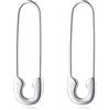 SLUYNZ 925 Sterling Silver Safety Pin Hoop Earrings for Women Teen Girls Minimalist 1.4' Hoop Earrings Dangle