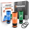 Gakago Set di bussole per bulloni ruota da 17mm 19mm 21mm con protezione del cerchio in plastica - Inserto per chiave a bussola da 1/2 pollice per chiavi dinamometriche e a percussione