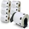 BETCKEY - 6 Rotoli DK-11209 Etichette per Indirizzi Compatibile con Brother, 62mm x 29mm, 4800 Etichette per Stampanti di Etichette Brother QL (1 Portaetichette Riutilizzabili)