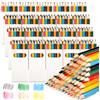 Svalor Set di 20 confezioni di mini matite colorate, 120 matite colorate, piccole matite in legno multicolore in astuccio di cartone, matite colorate per bambini, disegno artistico
