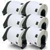 BETCKEY - 6 Rotoli DK-11209 Etichette per Indirizzi Compatibile con Brother, 62mm x 29mm, 4800 Etichette per Stampanti di Etichette Brother QL