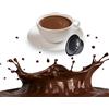 KICKKICK 50 Capsule Cioccolata Compatibili Lavazza A Modo Mio - Bevanda Calda Solubile Monodose al Cioccolato in Cialde Made in Italy Kickkick per Macchine da Caffè