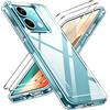 iVoler Anti Ingiallimento Chiaro Cover per Xiaomi Redmi Note 13 5G (Non per Redmi Note 13 4G) con 2 Pezzi Pellicola Vetro Temperato, [Antiurto di Grado Militare] Custodia Trasparente Sottile Case