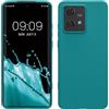 kwmobile Custodia Compatibile con Motorola Edge 40 Neo Cover - Back Case per Smartphone in Silicone TPU - Protezione Gommata - petrolio
