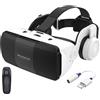PUCIO 2023 Nuovo Occhiali VR 3D Visore Realtà Virtuale con Cuffie e Controller,Occhiali Virtuali per Giochi e Film,VR Headset Compatibile con Tutti Gli Smartphone da 4,7-7,8,Regali di Natale Particolari (