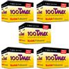 Ritz Camera Kodak Professional 100 Tmax - Pellicola negativa in bianco e nero (ISO 100), 35 mm, 36 esposizioni (853 2848), confezione da 5