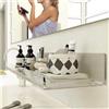 MGKolbe® Mensole bagno plexiglass 30/40/50 cm Porta accessori adesivo senza foratura Si fissa e non si stacca, Organizer cucina Porta spezie tazzine caffe, Medicine Integratori (1Pz. 30 x 10 cm)