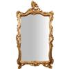 Biscottini Specchio Specchiera da Parete Stile Shabby in Legno con Finitura Foglia Oro Anticato Misure L66xPR7xH118 cm Produzione Artigianato Fiorentino Made in Italy