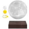 DIDWI Lampada lunare a levitazione, lampade lunari rotanti con stampa 3D, luci notturne a levitazione magnetica a LED al chiaro di luna, regali unici per Natale, arredamento per ufficio in camera (3 colori)