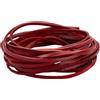 GORGECRAFT 5MX3mm Cordoncino di Cuoio Piatto Striscia di Vera Pelle 2mm di Spessore Stringa di Pelle di Vacchetta Intrecciatura Filo Corda per Bracciali Collane Creazione di Gioielli, Rosso Scuro