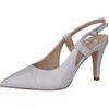 CAPRICE Décolleté Slingback da Donna in Pelle a Punta, Grigio (Lt.Blue Perl), 36 EU