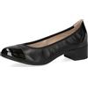 CAPRICE Comfort Donna Décolleté Tacco Basso Eleganti, Nero (Black Nappa), 37,5 EU