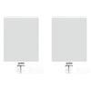 Globus Kit 2 Piastre Neutre Piccole in Acciaio Flessibile, dim 75x130