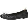 CAPRICE Ballerine da Donna in Pelle con Fiocco, Nero (Black Nappa), 37 EU
