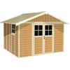 Grosfillex Casetta da giardino in pvc grosfillex sherwood deco 11 effetto legno 370x407x250 cm - cod. 22911681