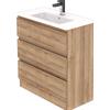 RiveShop - Composizione Allegra mobile con lavabo 60cm 3 cassetti a terra : Finiture Allegra - Rovere Farnia