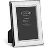 Edzard Cornice Portafoto Torino, Elegante Placcata Argento, Antiossidante, Bordo Perlato, 2 Appendici, Cornice Fotografica, Cornice Argento in Formato Ritratto e Paesaggio (10X15 cm)