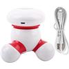 Brrnoo massaggiatore portatile USB per corpo, collo, schiena, braccia e gambe - vibrazione delicata con luci LED integrate, ricaricabile, design ergonomico e silenzioso, 3 livelli di int