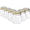 Bormioli Rocco Quattro Stagioni di Vetro Barattoli - Tradizionale della Cucina di Scatola Metallica con Tappo a Vite Coperchio - 250ml - Confezione da 6