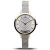 BERING 17831-010 Orologio da donna al quarzo, orologio da polso con cassa in acciaio inossidabile color oro da 31 mm e quadrante color argento, cinturino in maglia milanese, vetro zaffiro, 5 ATM