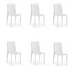 Garnero Arredamenti Set 6 sedie FOSCA ecopelle bianca impilabile seduta confortevole moderna