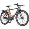 ENGWE P275 Pro 250W Bicicletta elettrica per pendolari a motore centrale, 260km di autonomia massima - Nero arancione