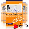 LogicaShop Blocchetto Ricevute Sanitarie Non Numerate, Bollettario Fatture in Duplice Copia Autoricalcante 50x2 (02)