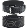 WARM BODY COLD MIND Cintura Palestra - 100% Pelle/10cm - Approvato per la Competizione Sollevamento Pesi, Cintura Powerlifting Bodybuilding Squat Cross Allenamento, Cintura Lombare Palestra Uomo Donna