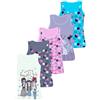 LOREZA ® 5 Cannottiera da Bambina in Cotone Canotta Intima Vari Disegni Intimo (116-122, Modello 5)
