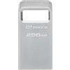 KINGSTON TECHNOLOGY Pendrive Kingston DataTraveler Micro 256 GB USB A 3.2 argento
