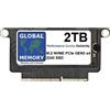 Global Memory 2TB Pcie Gen3 x4 Nvme SSD Macbook pro Retina No Touch Sbarra A1708 2016 - 2017