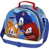 Sonic The Hedgehog - SEGA -Trio-Porta Merenda 3D, Blu, 25.5 x 20 cm
