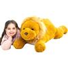 IKASA Leone Peluche Gigante Giocattolo Morbido,Animali di Peluche XXL XL Grande Giganti Enorme 78cm Teneri Jumbo Enormi Morbidosi Animale Grasso,Regali per Bambini Ragazze Ragazz (Marrone, 78cm)
