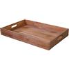 Kistenkolli Altes Land Vassoio da portata in legno, 60 x 40 x 8 cm, vassoio decorativo per la colazione, vassoio da portata (marrone)