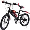 Donened Mountain bike da 20 pollici, per bambini, bici da città, con forcella ammortizzata e parafanghi a 6 marce, bici per bambini (rosso)